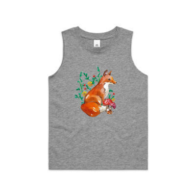 Fox and Mushrooms - Kids Barnard Tank Thumbnail
