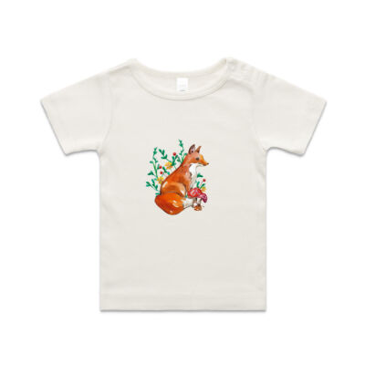 Fox and Mushrooms - Kids Wee Tee Thumbnail