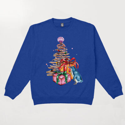Little Blue Penguin Christmas - Kids Fox Sweatshirt Thumbnail