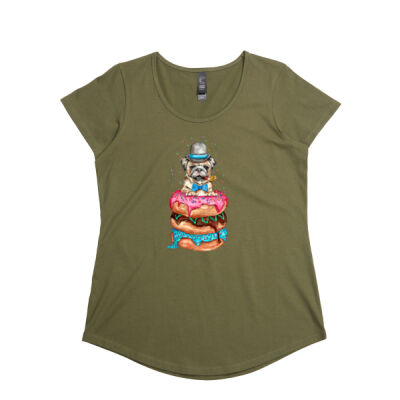 Donut Pug - Womens Stacy Tee Thumbnail