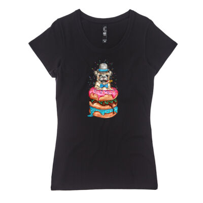 Donut Pug - Womens Icon Tee Thumbnail