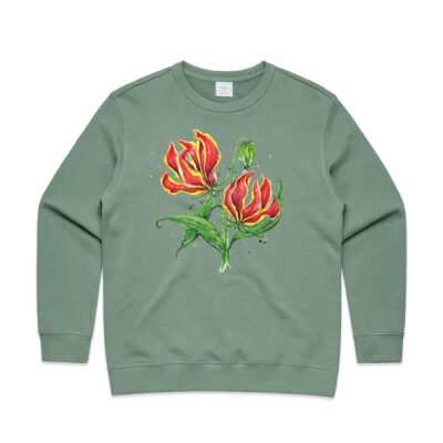 Flame Lilies - Womens Premium Crew Thumbnail