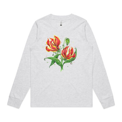 Flame Lilies - Womens Dice Longsleeve Tee Thumbnail