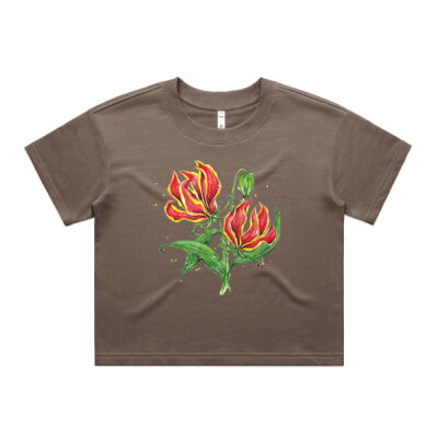 Flame Lilies - Womens Terry Tee Thumbnail