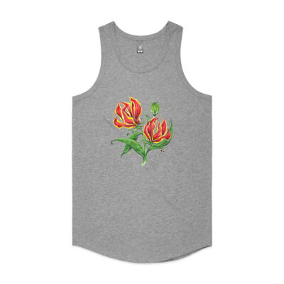 Flame Lilies - Mens Authentic Singlet Thumbnail