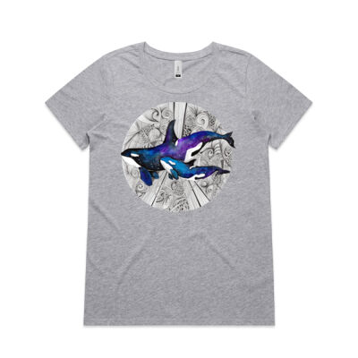 Space Orcas - AS Colour Womens Shallow Scoop Tee Thumbnail